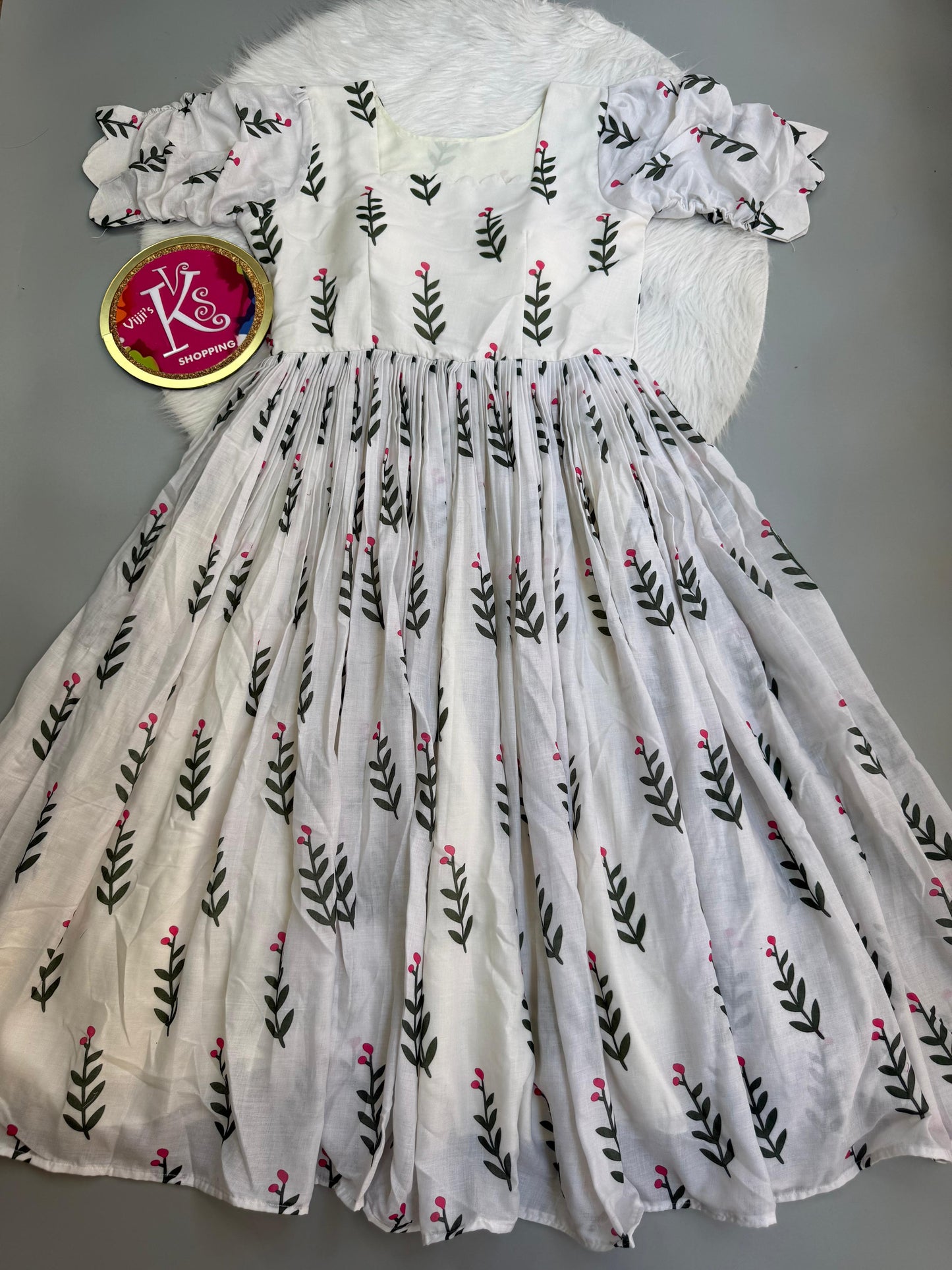 Mul cotton leaf summer cafe gowns