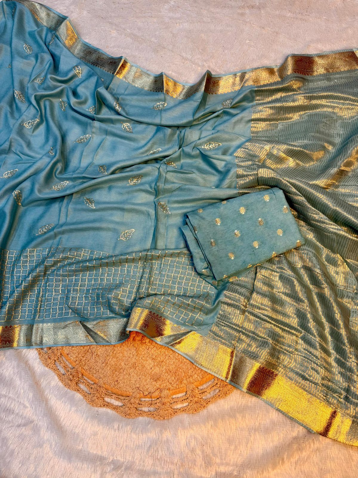 Viscose Georgette chitti pallu budget sarees