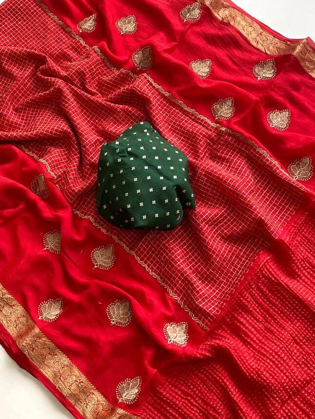 Pure Chinon Chiffon Luxe Sarees