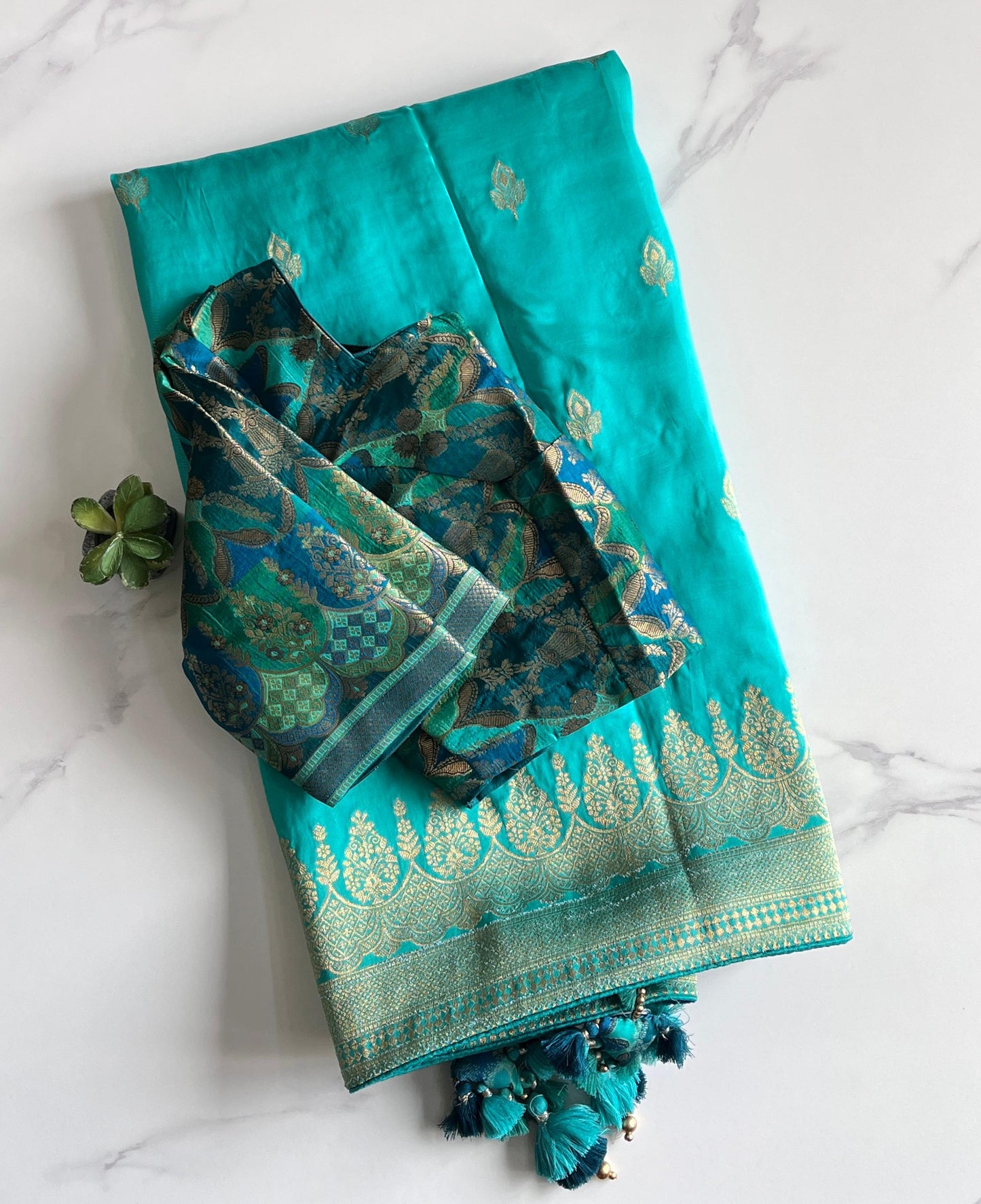 Banarasi Pattu luxe saree with stitched Blouse