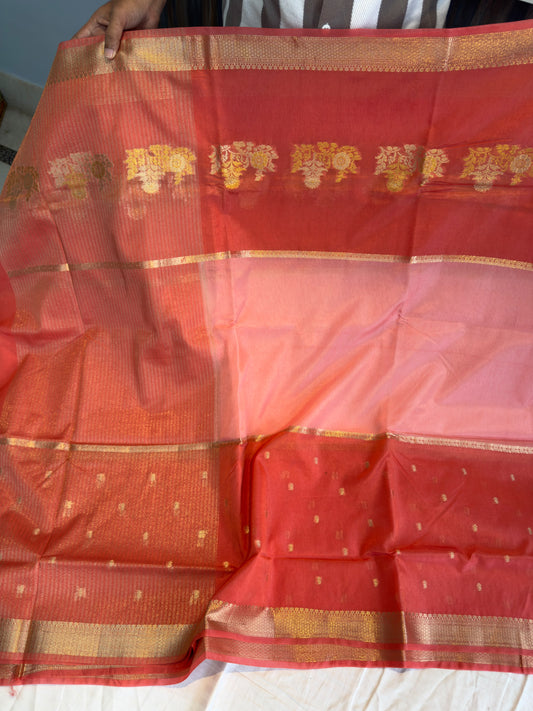 Banarasi pure Raw mango silk fabric saree