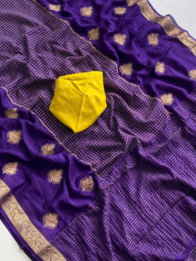 Pure Chinon Chiffon Luxe Sarees