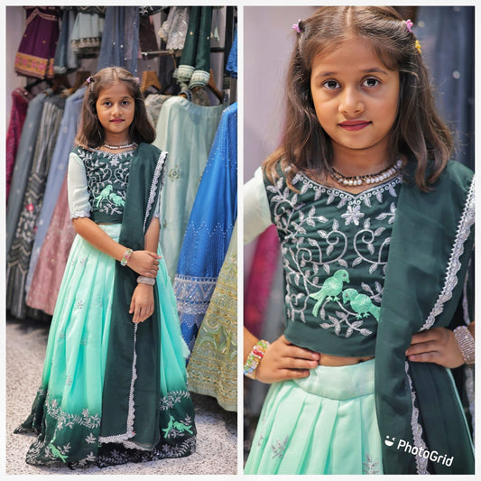 Fancy party georgett kids cute wear sets