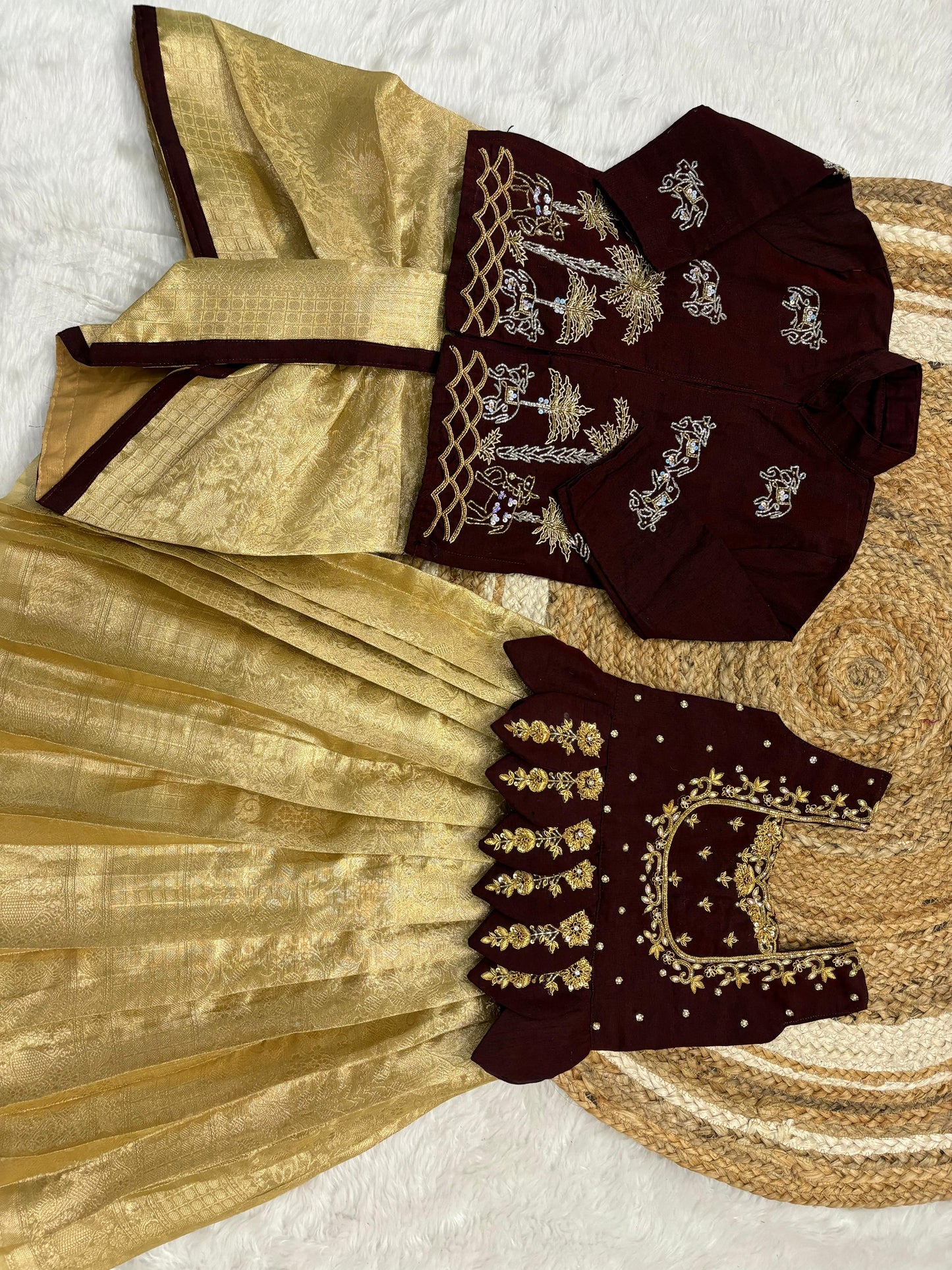 Soft semi kanchi tissue kids set