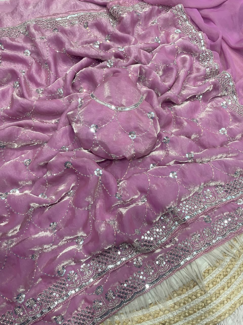 Fendy party luxe beads sarees