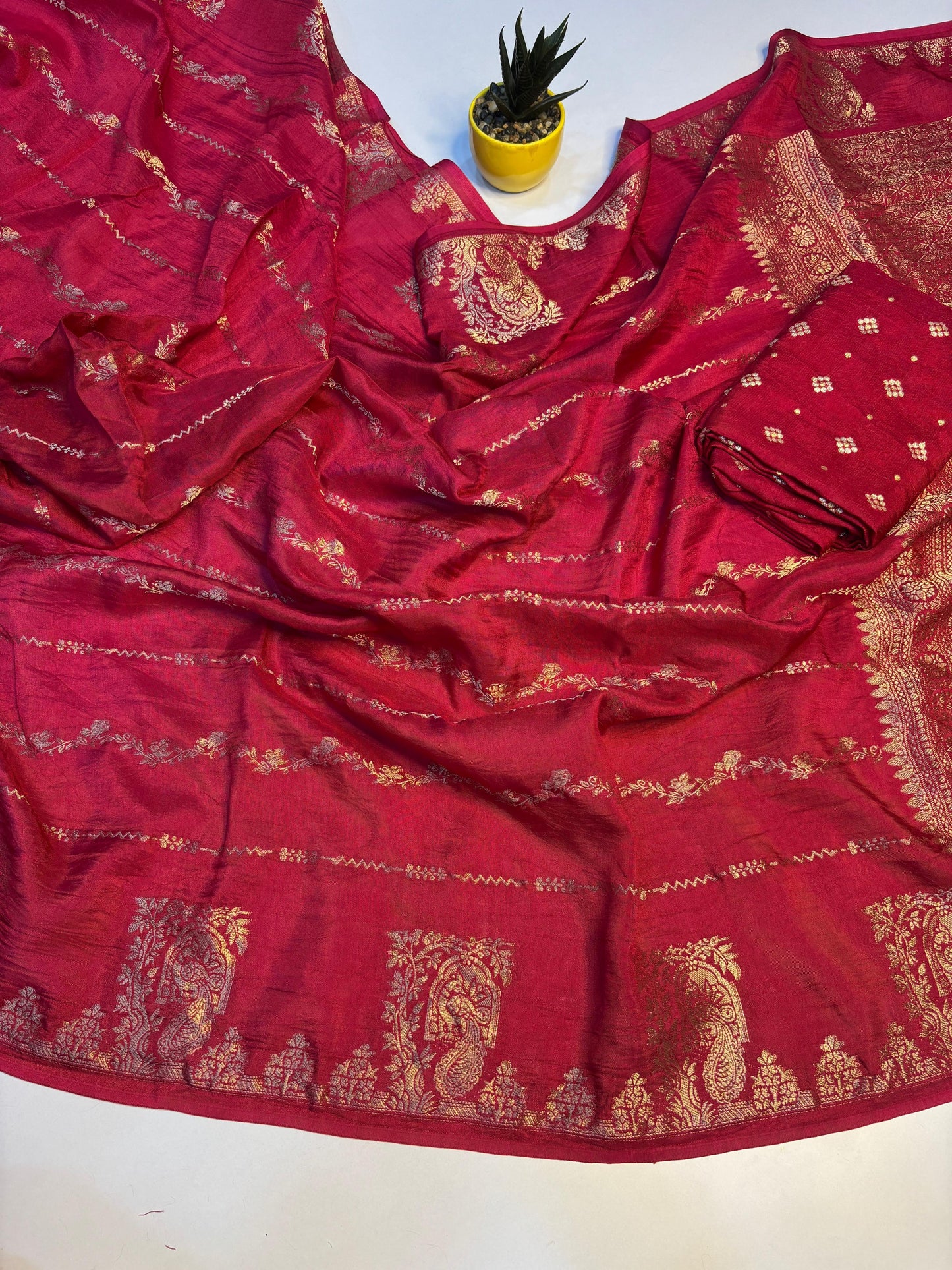 Viscose Dola Peacock Fancy Budget saree