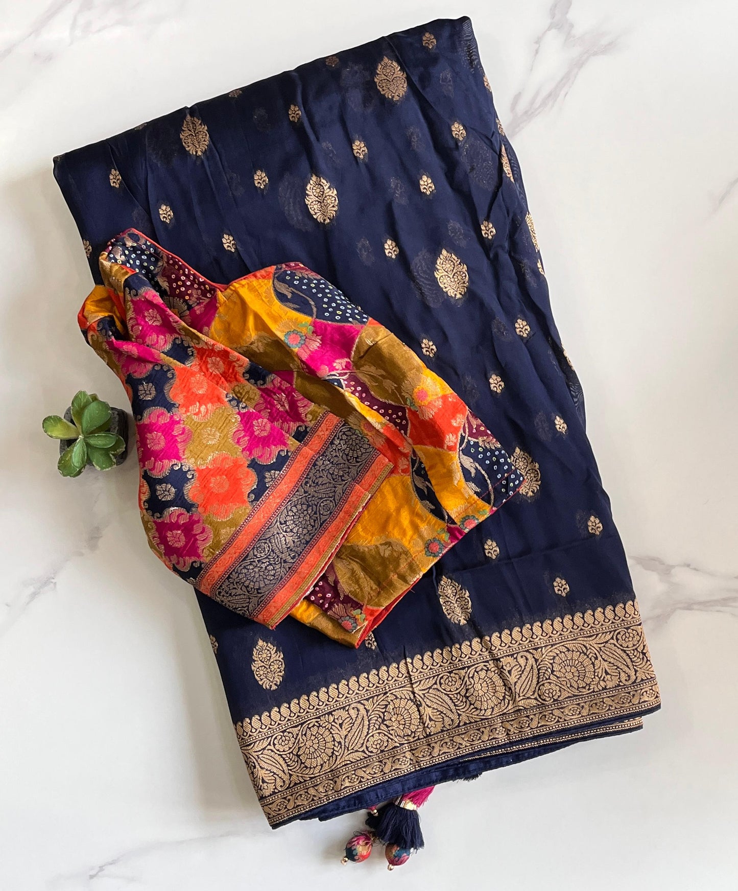 Banarasi Pattu luxe saree with stitched Blouse