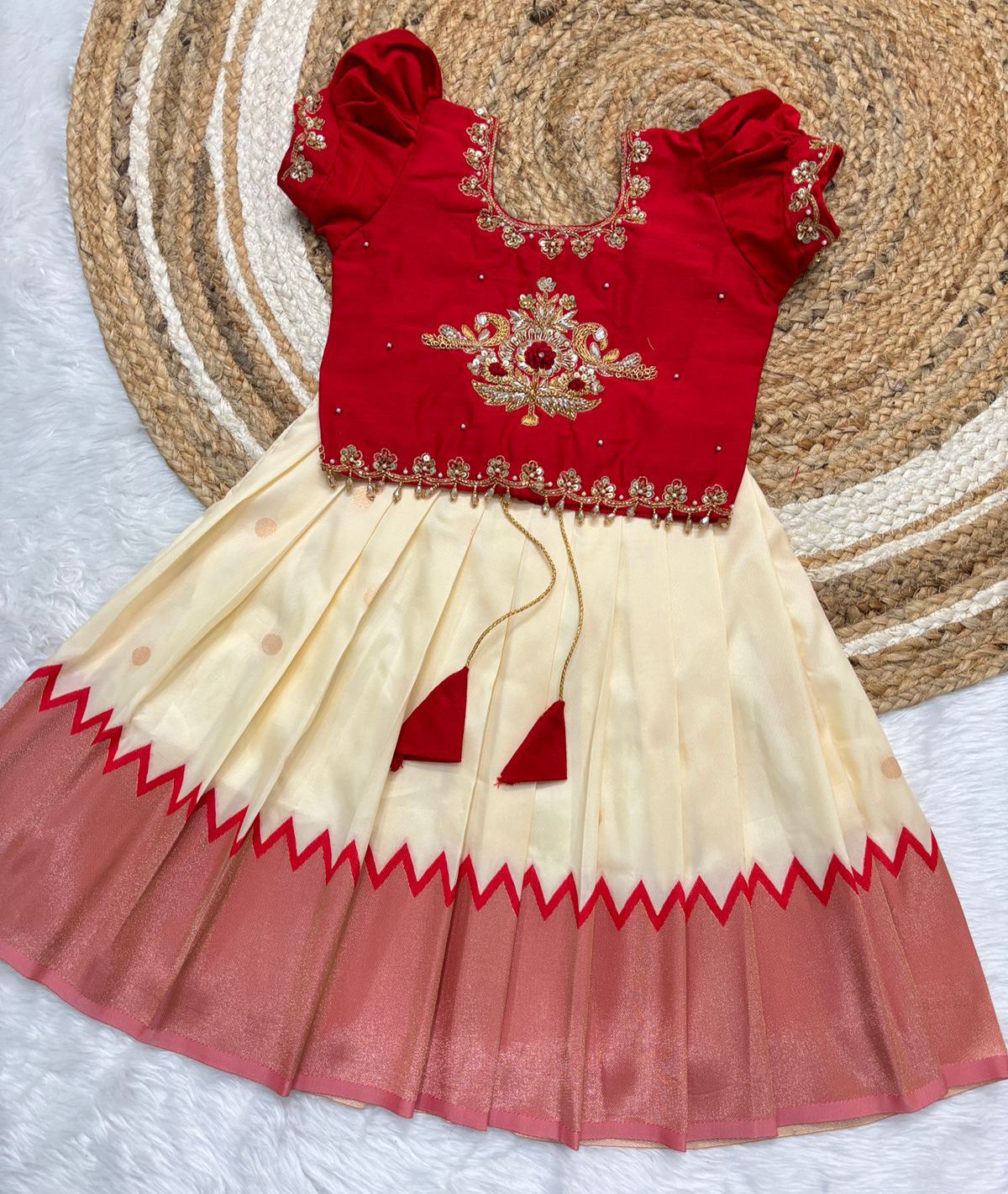 Kids croptop Magam Lehenga model
