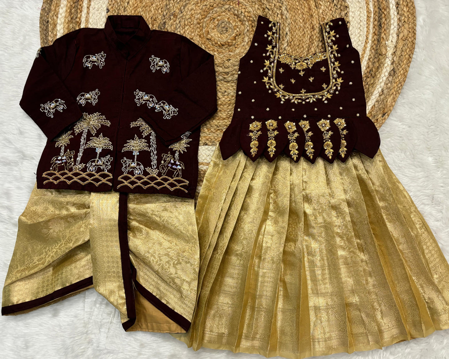 Soft semi kanchi tissue kids set