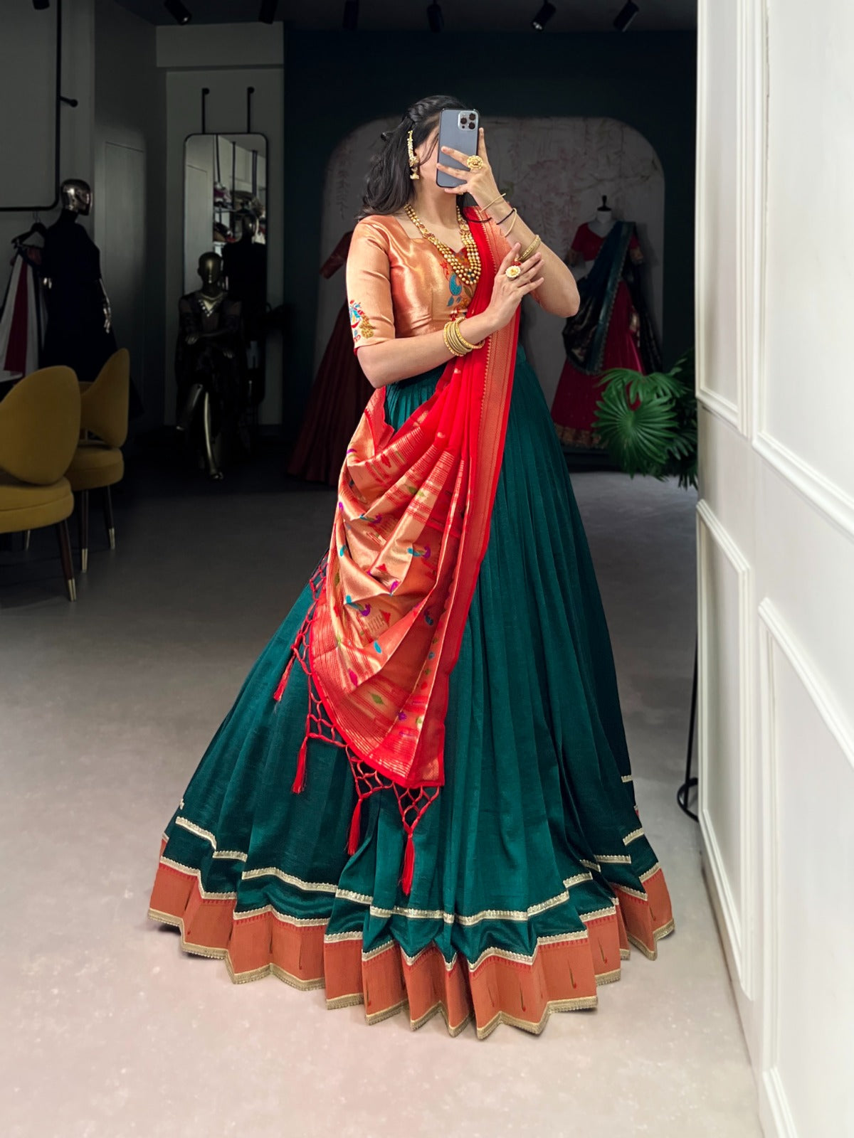 Vichitra Silk Paithani Lehengas Festival collection