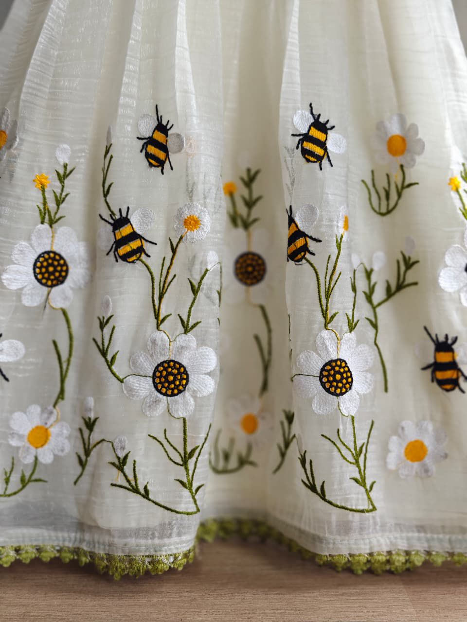 Kids beautiful Honeybee Embroidered Gowns