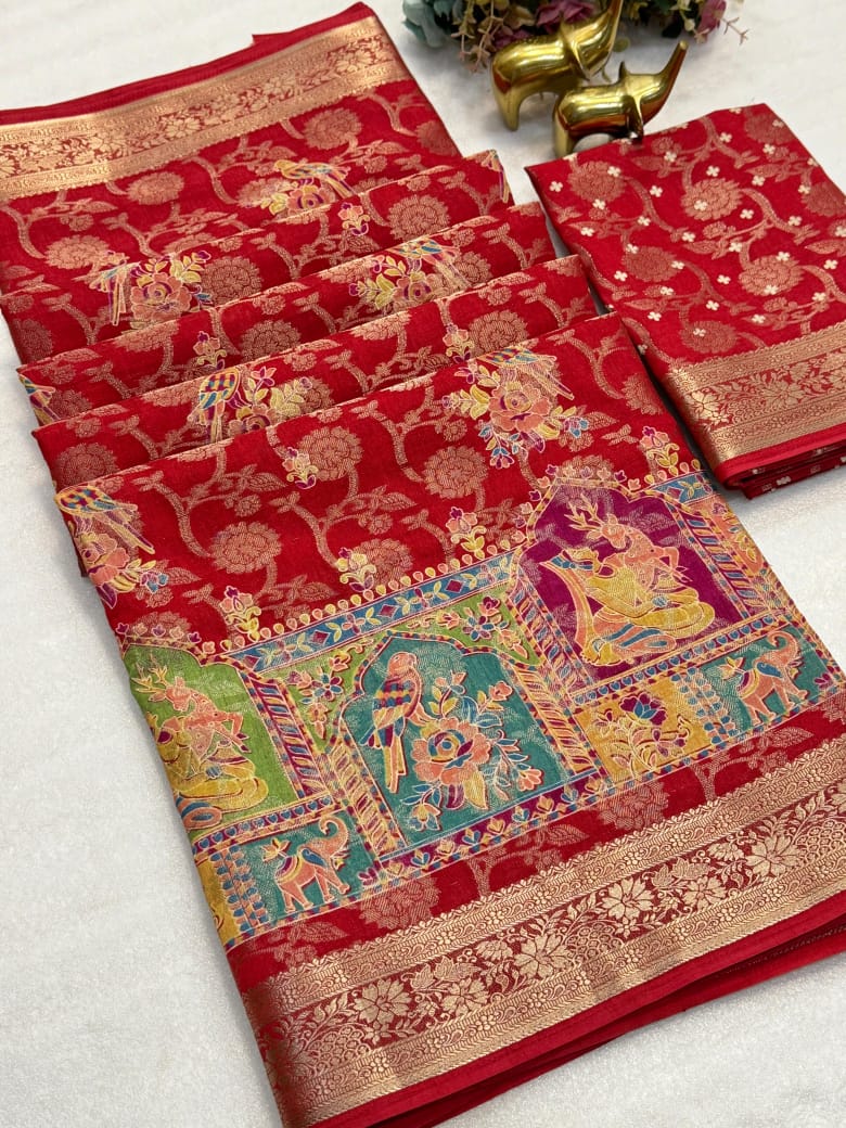 Beautiful kalamkari print saree