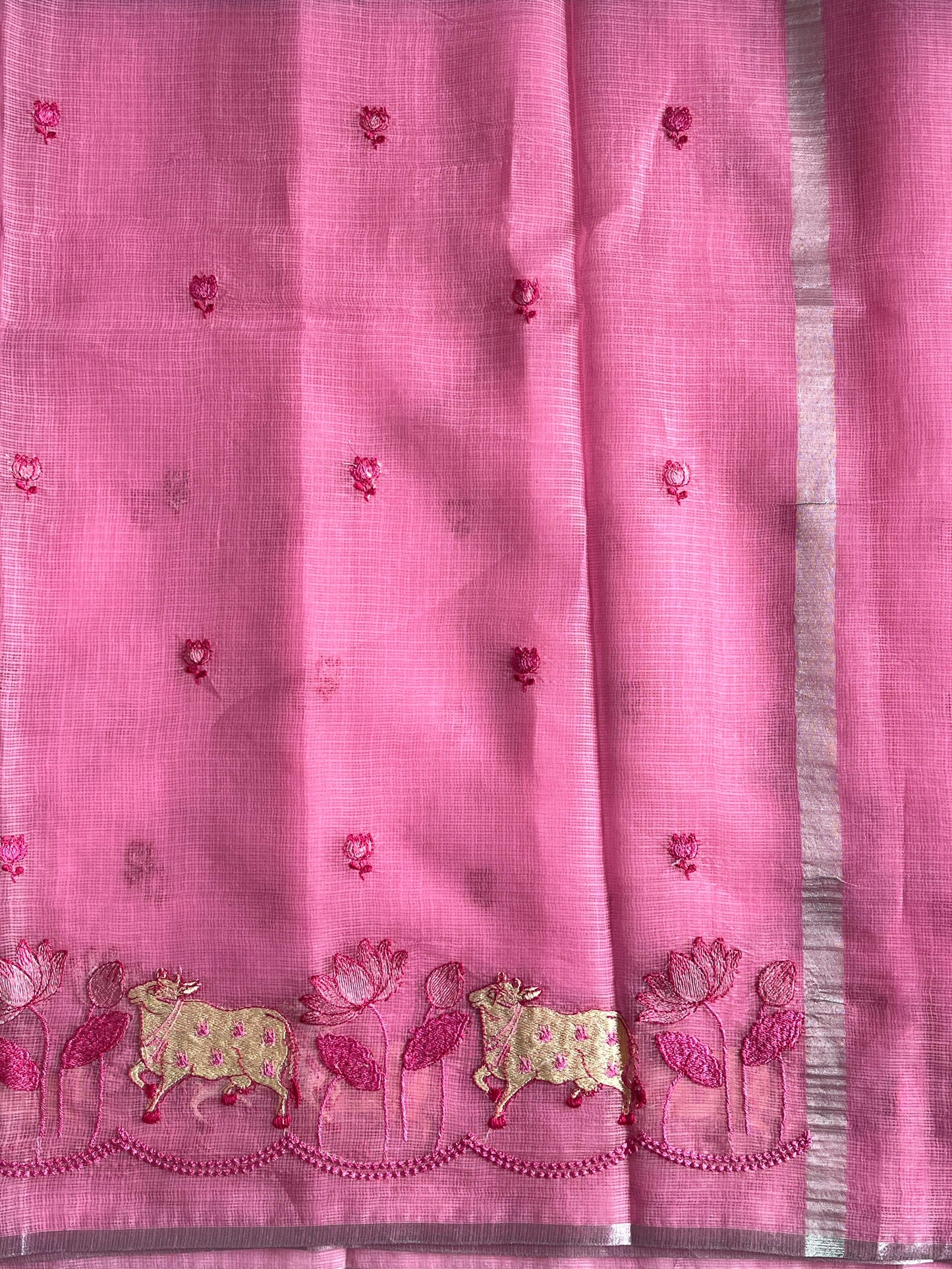 Pichwai Kota Doris With embroidery butties Budget sarees