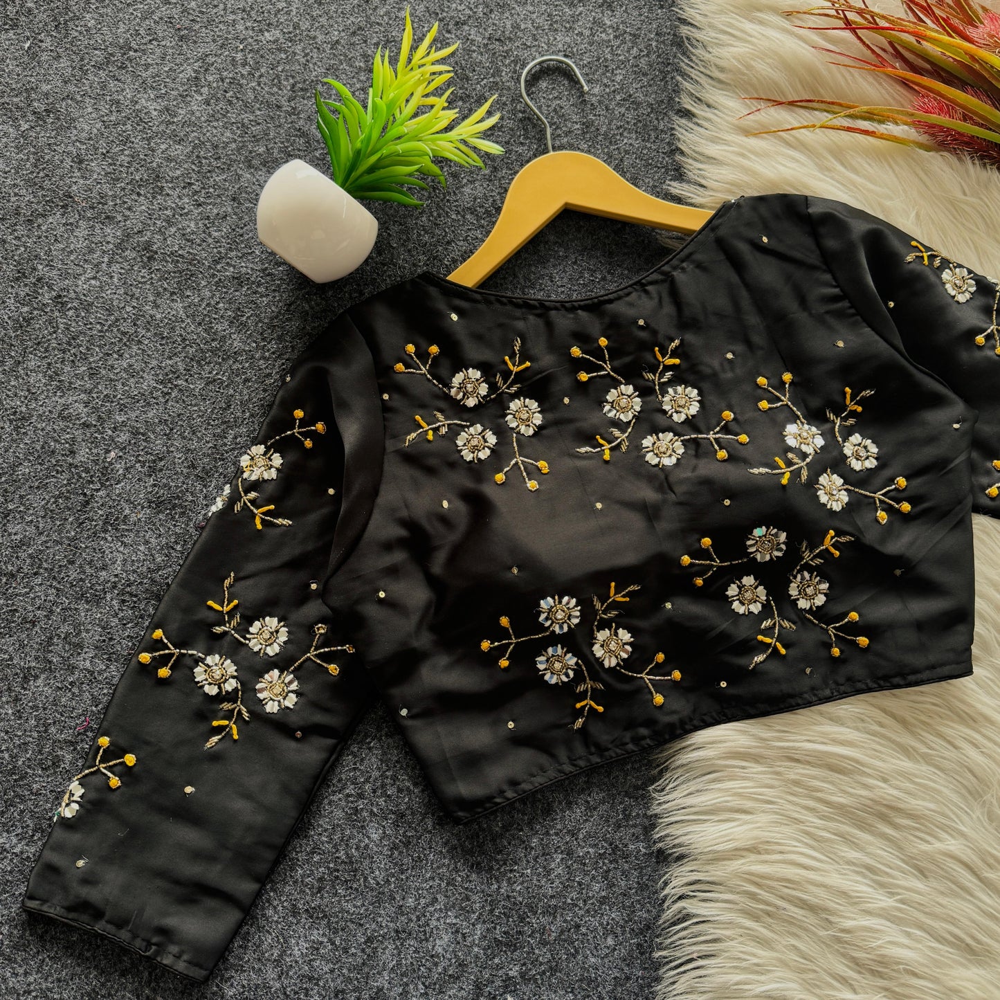 Golden handwork blouse