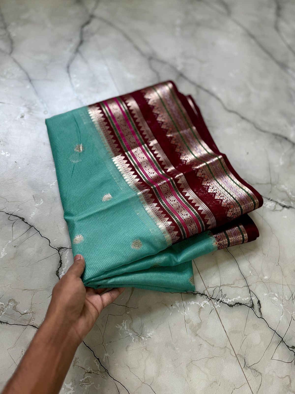 Banarasi warm silk Minadar border saree budget