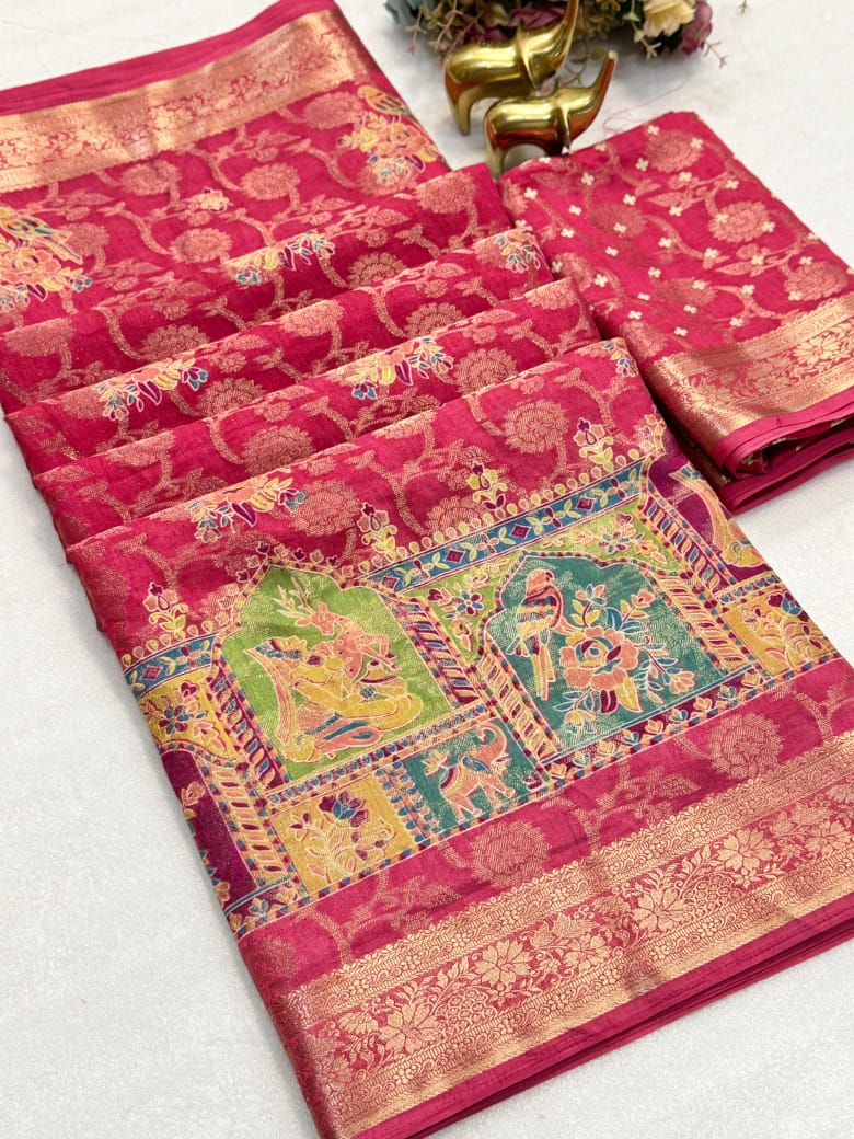 Beautiful kalamkari print saree