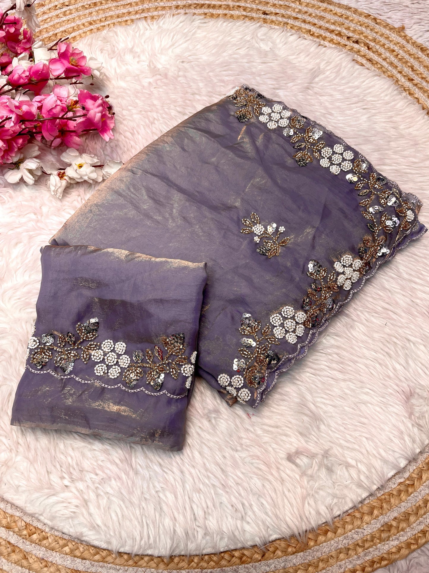 New Designer party wear satin sarees