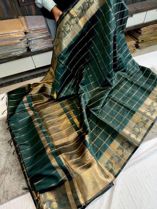 Vintage checks resha budget sarees