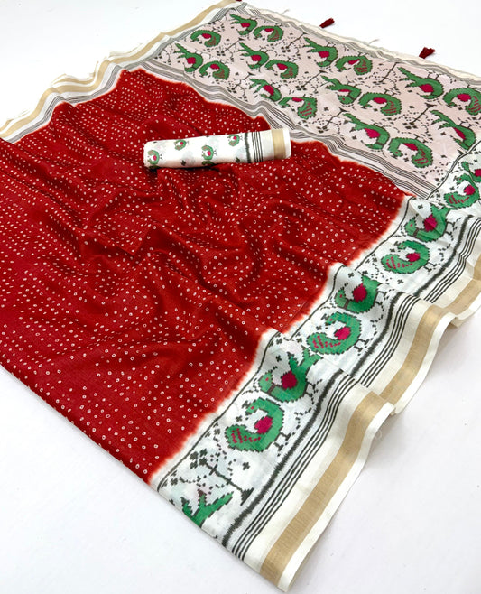 Cotton tissue budget saree