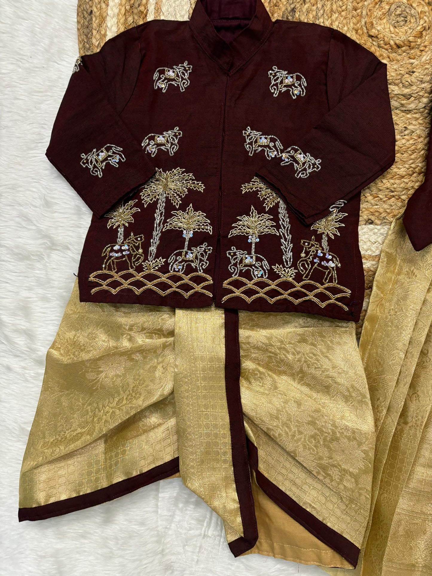 Soft semi kanchi tissue kids set