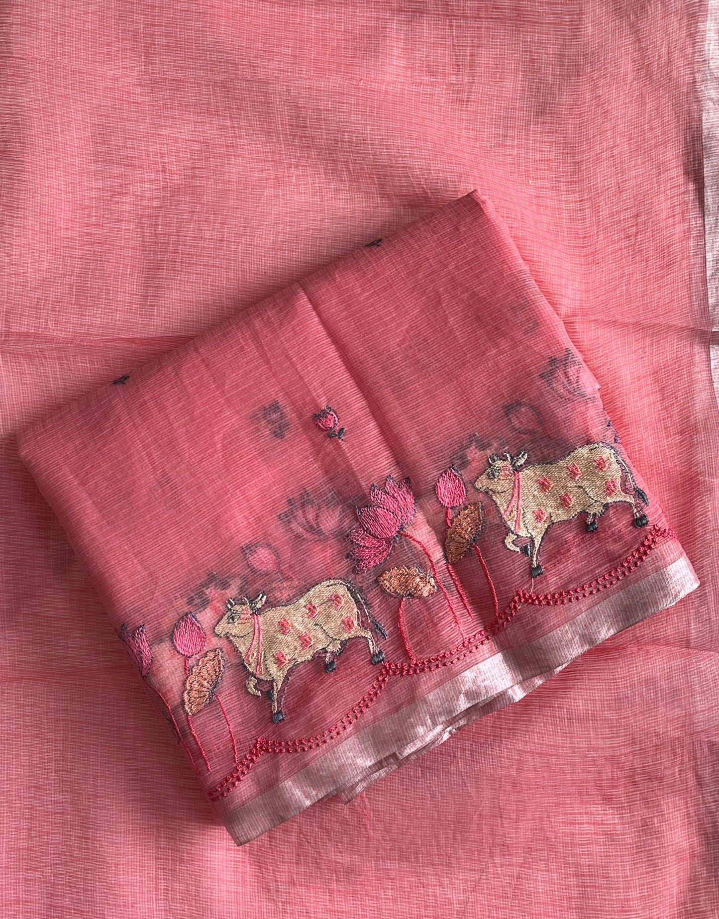 Pichwai Kota Doris With embroidery butties Budget sarees