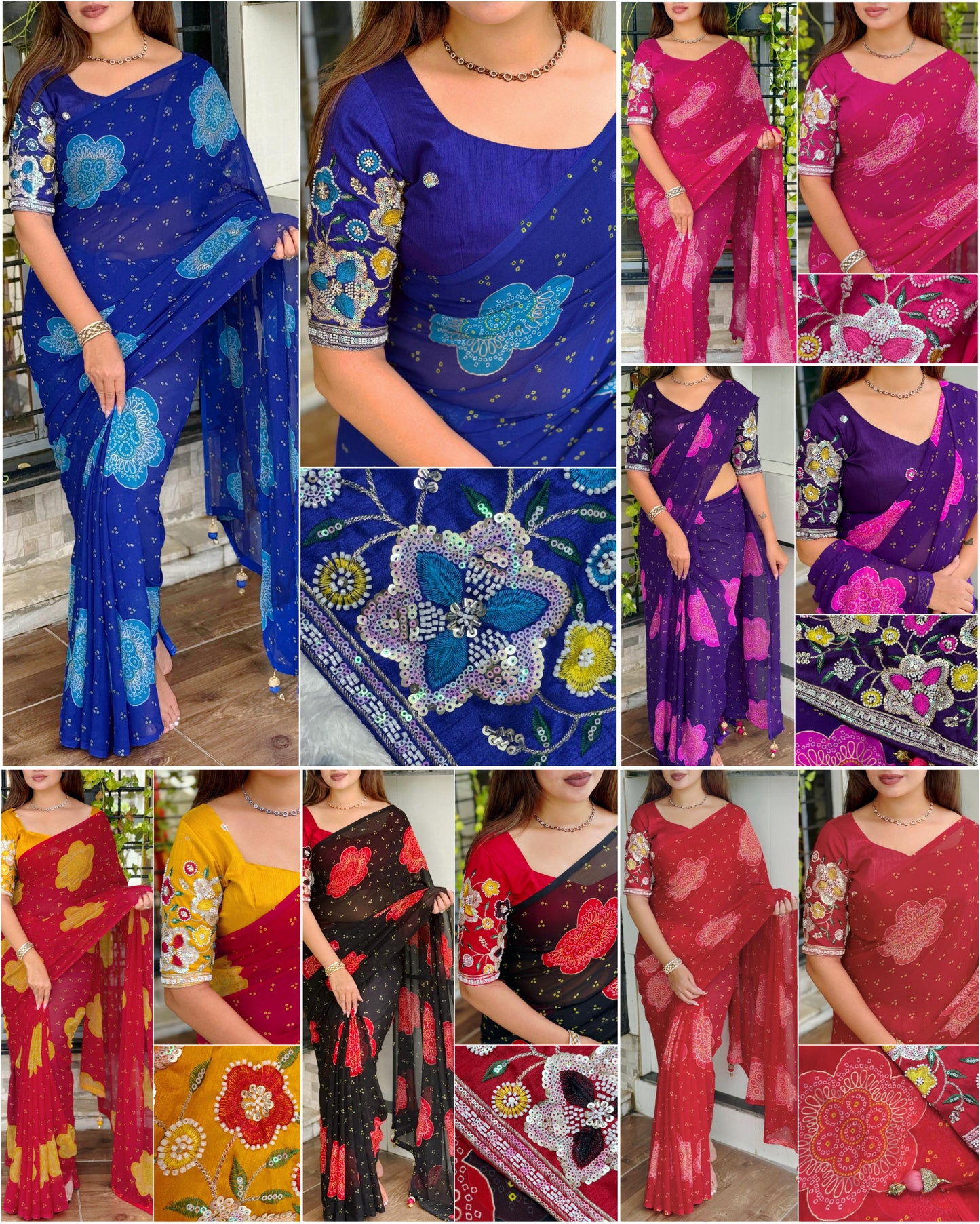 Budget Heritage Bandhej Saree with Handcrafted Elegance ✨