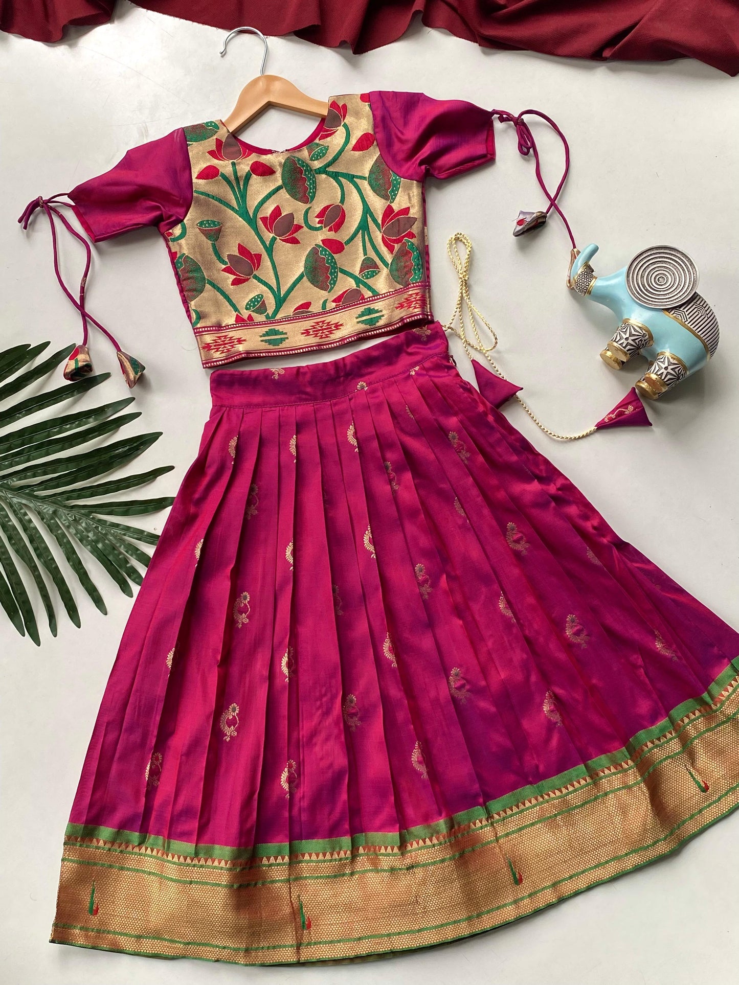 Soft silk with elegant zari gowns