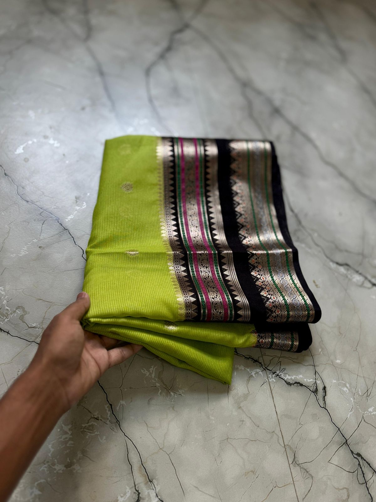 Banarasi warm silk Minadar border saree budget