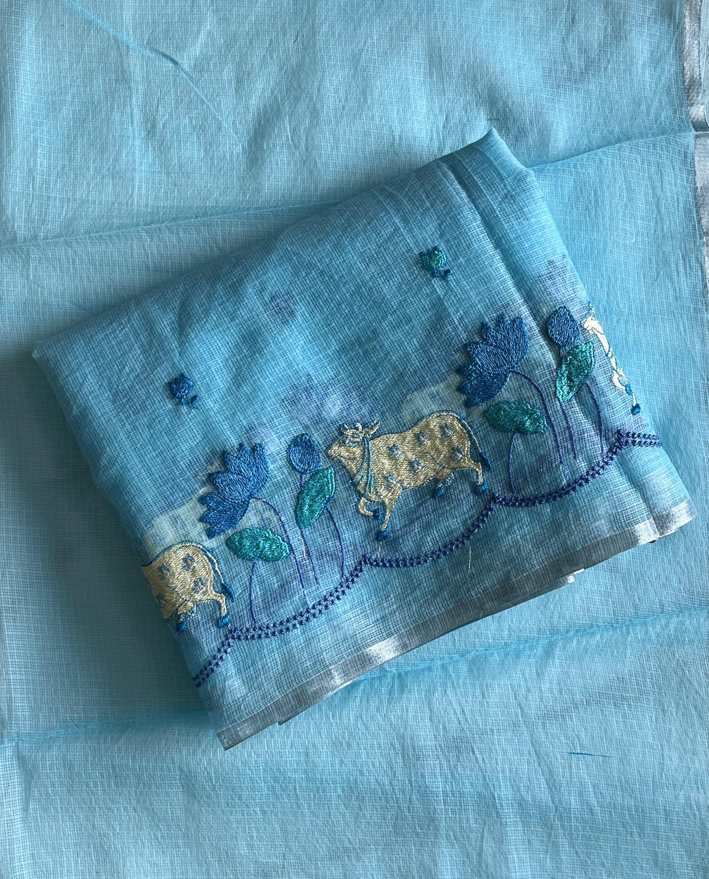Pichwai Kota Doris With embroidery butties Budget sarees
