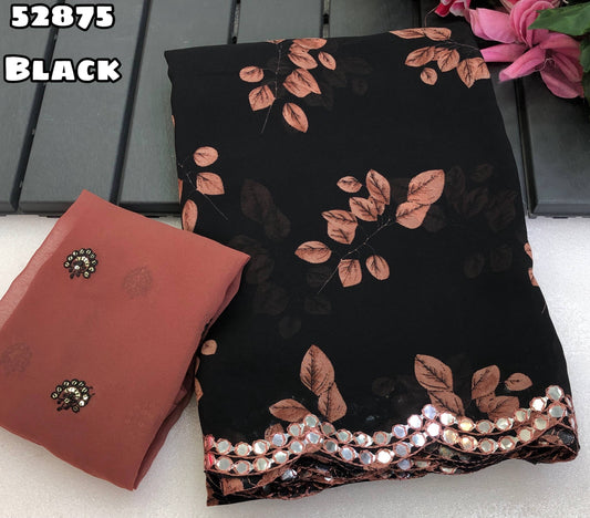 Trending soft weightless chiffon floral sarees