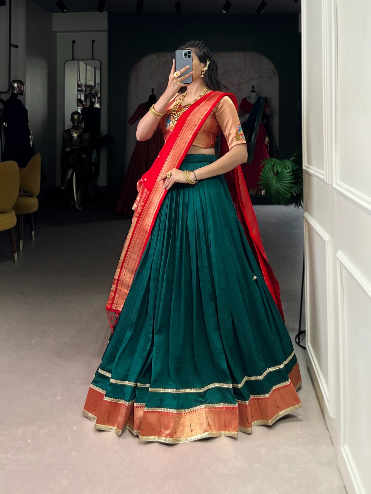 Vichitra Silk Paithani Lehengas Festival collection