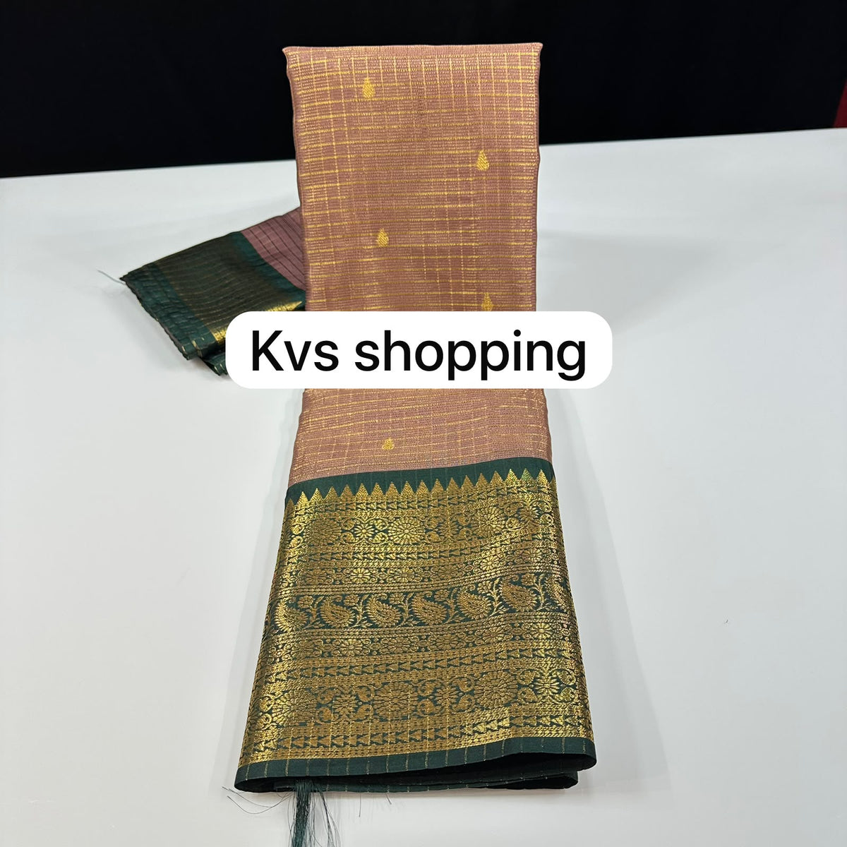 Super-soft Semi-Kanchi inspired Vintage Checks traditional saree