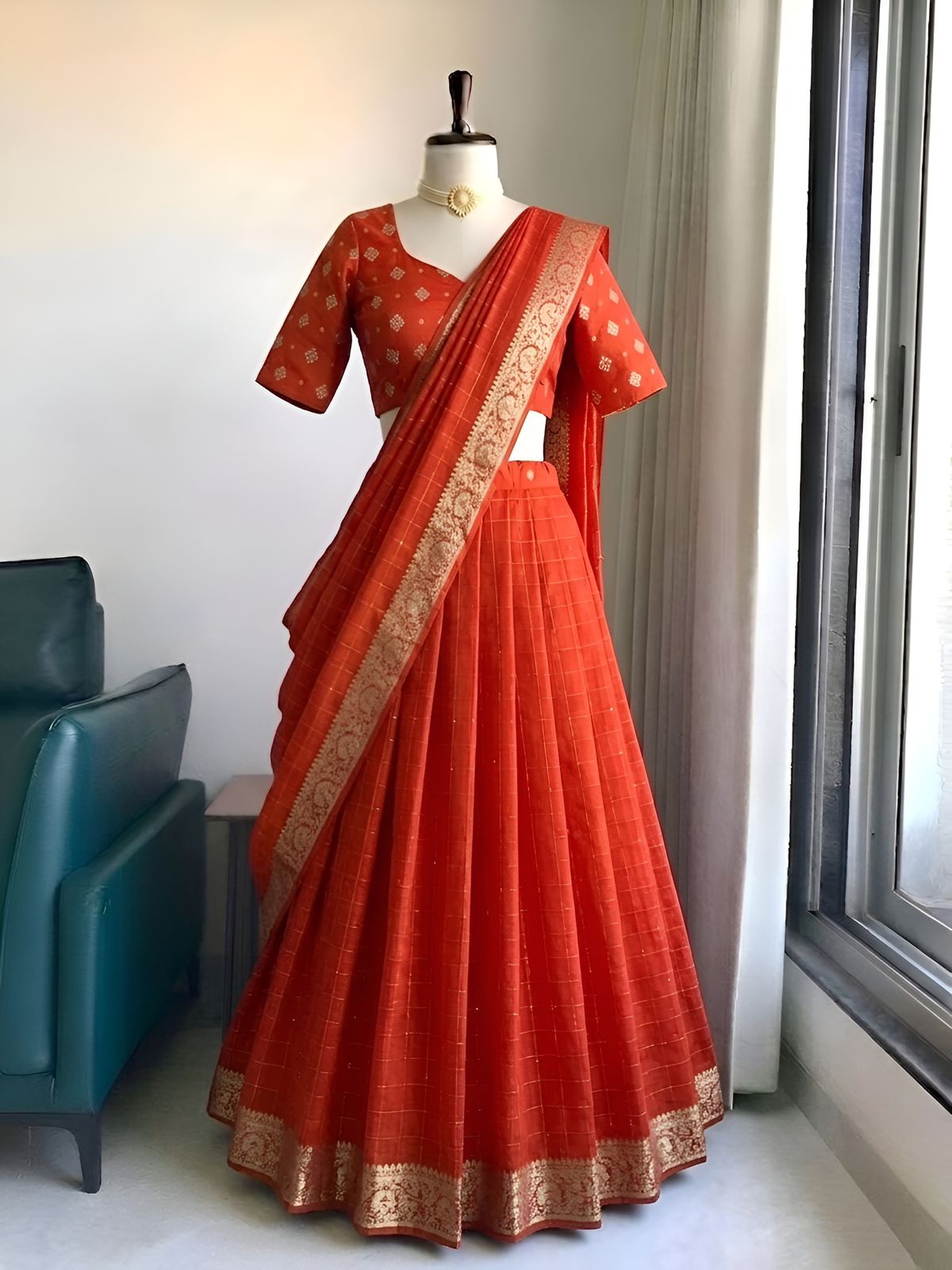 Viscose butta Georgette Designer lehenga