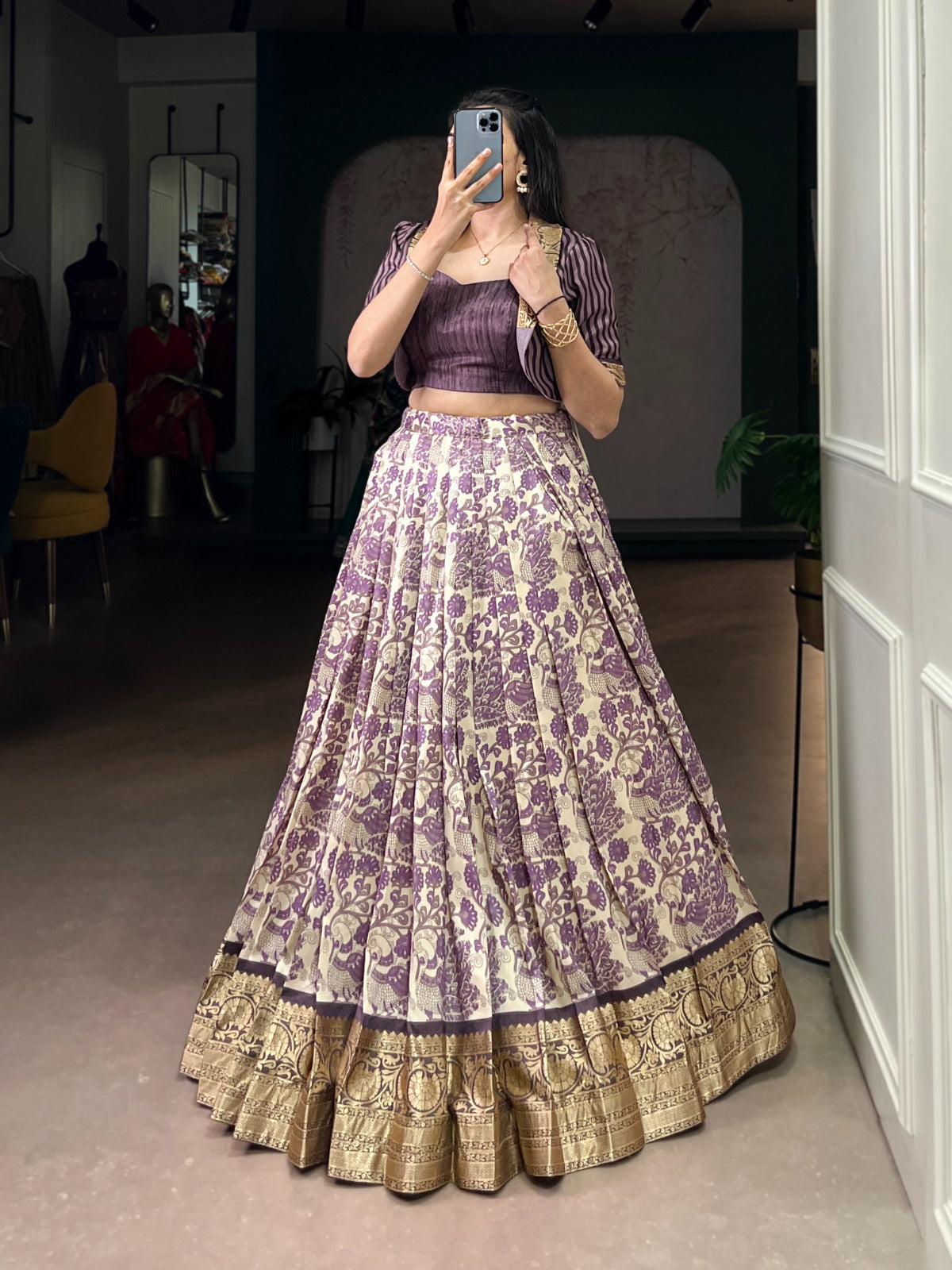 Co-ord Set Lehenga royalty tasar silk set
