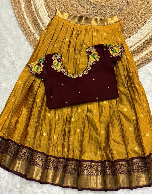 Kids cute zardosi maggam work festival wear