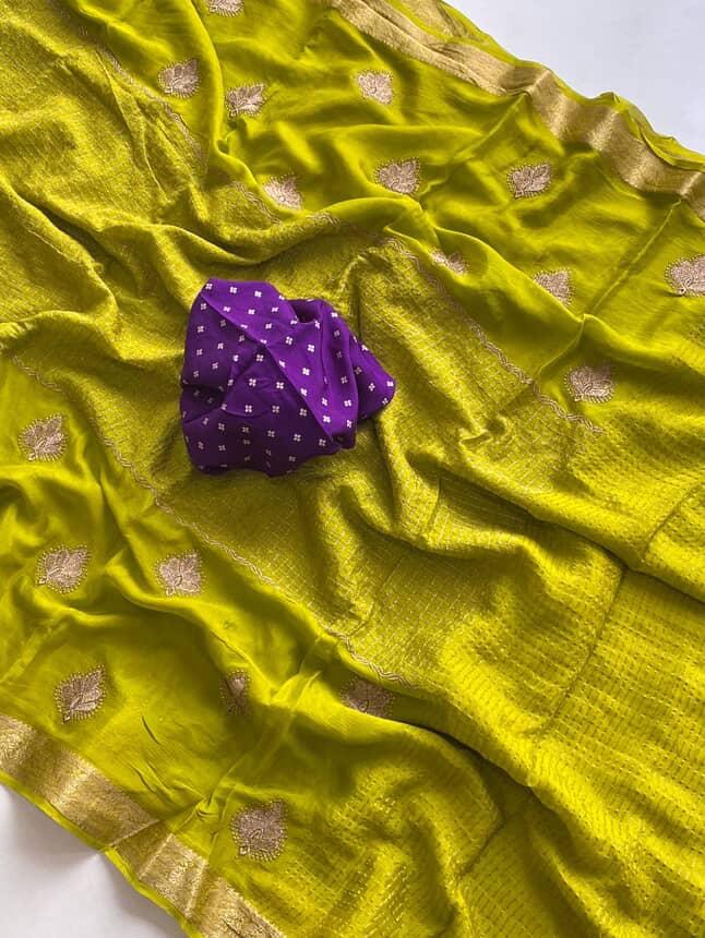 Pure Chinon Chiffon Luxe Sarees