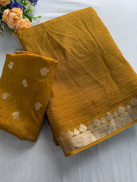 Trending Chinon viscose simple sarees