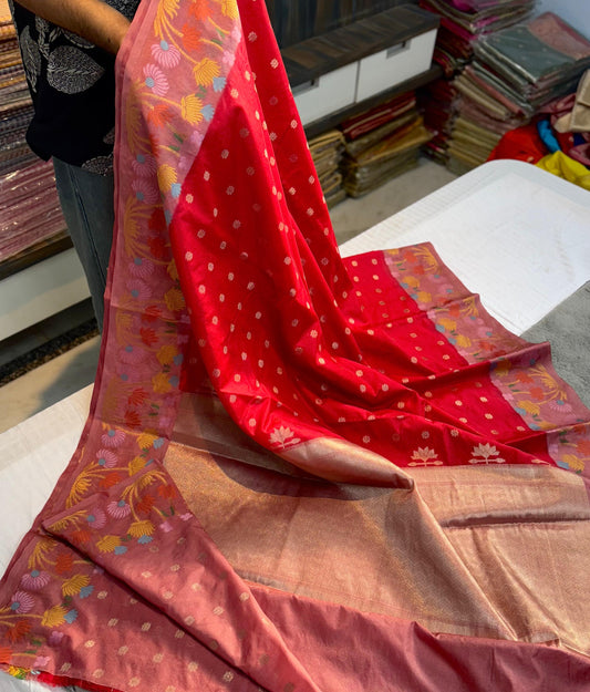 Banarasi dybl dupion soft silk budget festival saree