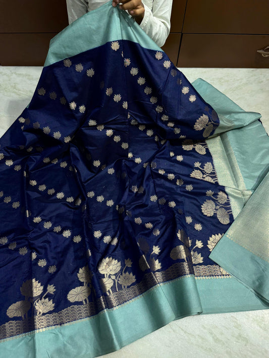 Banarasi Dyable Dupion soft silk Trendy saree