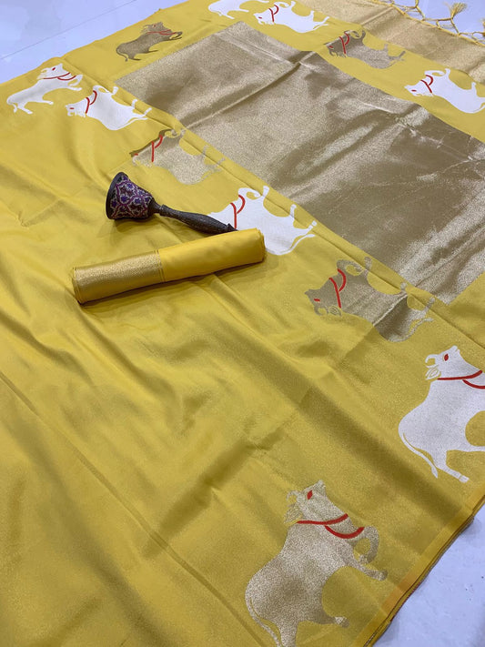 Pure soft kanchivram Trendy Saree