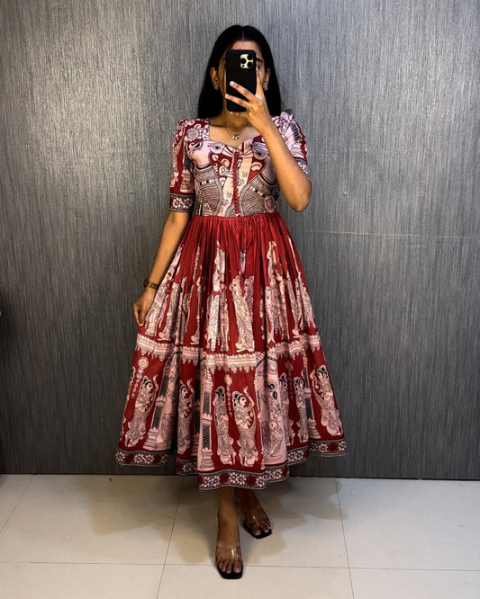 Kalamkari cafe friendly Gowns
