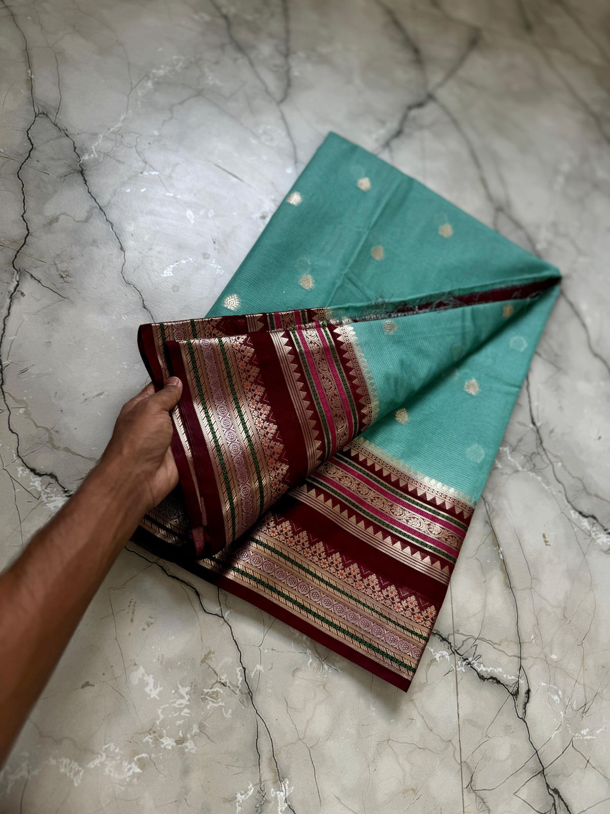 Banarasi warm silk Minadar border saree budget