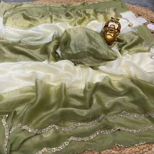 Budget Fancy trending space silk work sarees