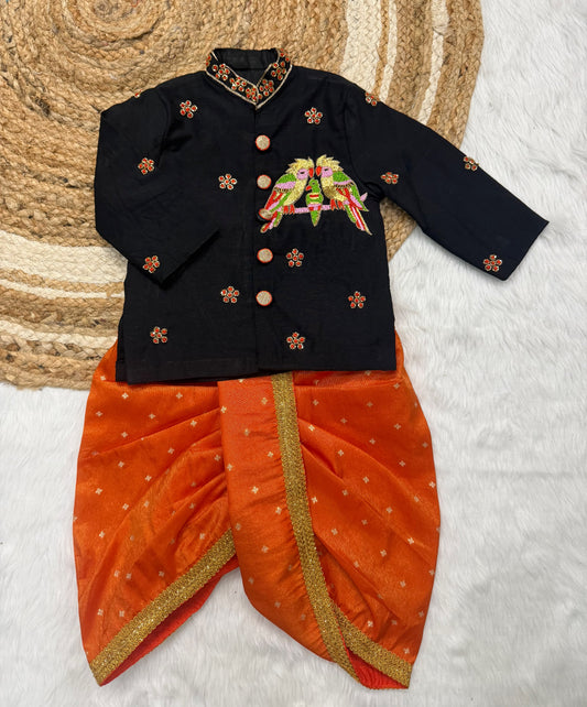 Family combo girl Kids cute lehenga with boy kurta set