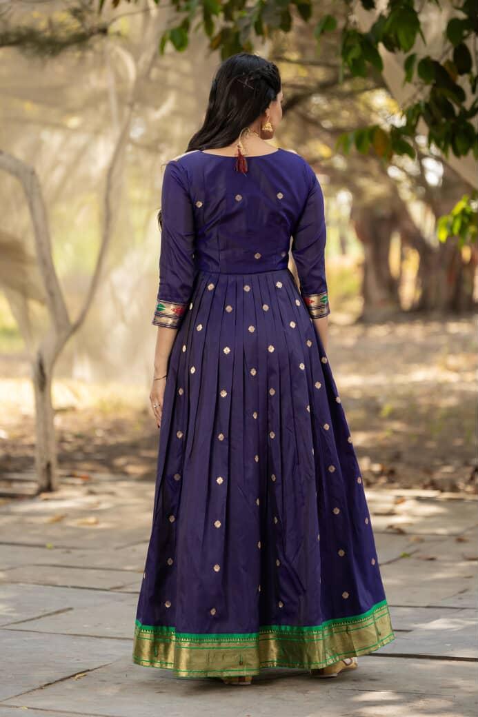 Paithani Pure Weaving Jacket gowns for festivals