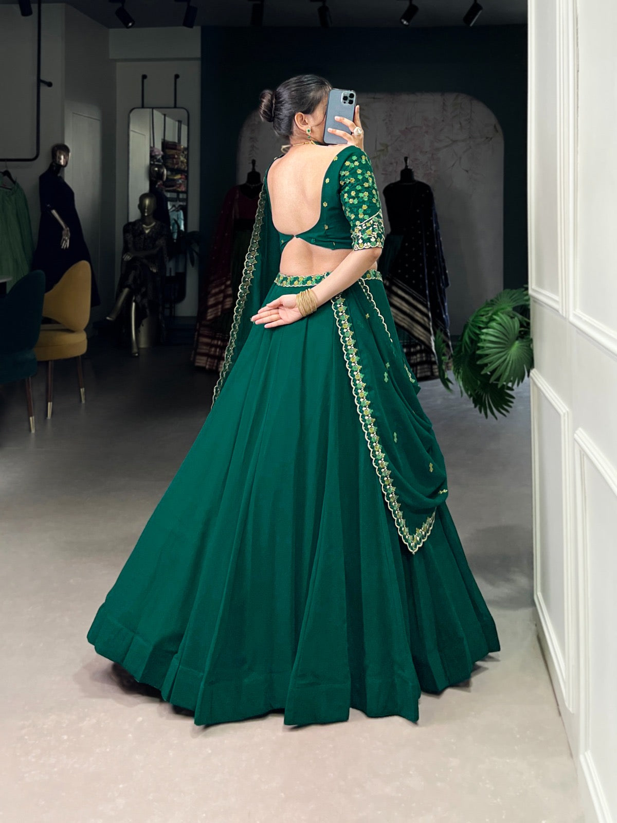 A georgette story with a glamorous Lehenga