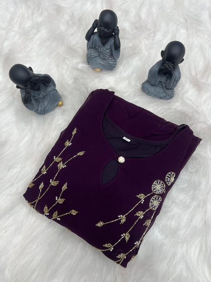 Georgette handwork kurtis