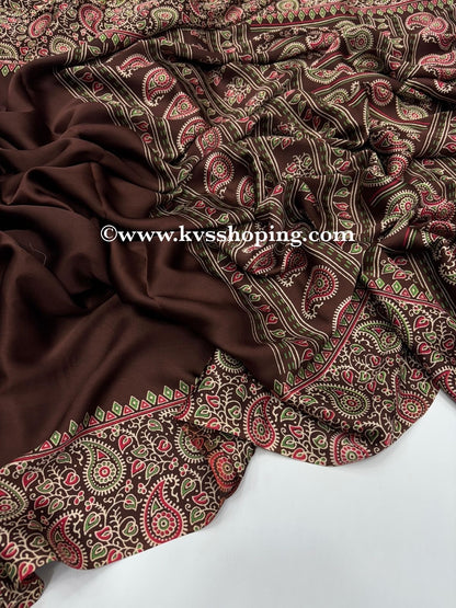 Pure Soft crepe lightweight, Ajrakh Saress