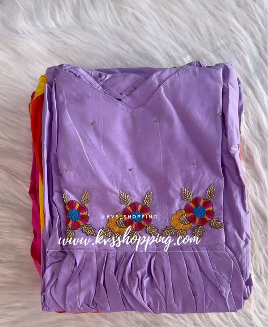 Mul mul cotton work gowns