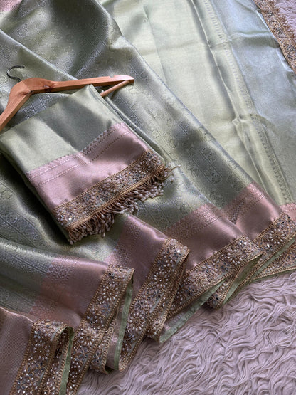 Banarasi kanjivaram bridal katan brocade silk saree classy